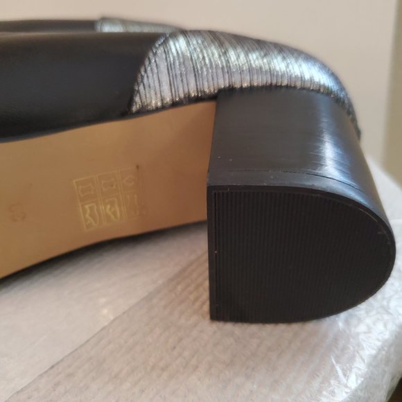 Mellow Yellow Alily Black chunky heels women size EU39/ USA 8.5,  made in Spain. - Picture 15 of 16